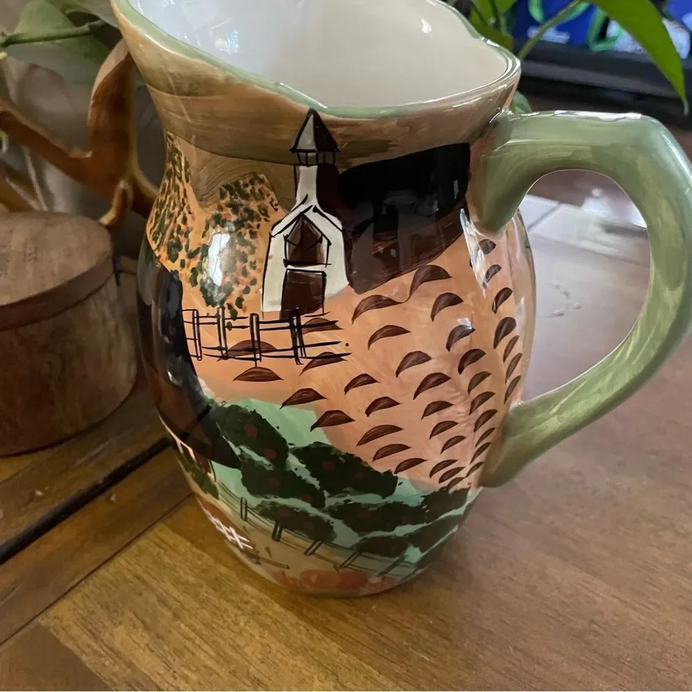 Vintage WCL Autumn Harvest Farm Pitcher - Picture 5 of 15